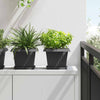 Vidaxl vierkante bloempot 6 pcs zwart 23 x 23 x 17,5 cm kunststof