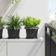 Vidaxl vierkante bloempot 6 st zwart 23 x 23 x 17,5 cm kunststof