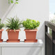 Vidaxl vierkante bloempot 24 st baksteenrood 16 x 16 x 14 cm kunststof