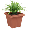 Vidaxl vierkante bloempot 24 pcs baksteenrood 20 x 20 x 16 cm