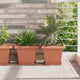 Vidaxl vierkante bloempot 24 st baksteenrood 28,5 x 28,5 x 22 cm