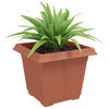Vidaxl vierkante bloempot 24 pcs baksteenrood 28,5 x 28,5 x 22 cm