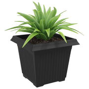 Vidaxl vierkante bloempot 24 st zwart 28,5 x 28,5 x 22 cm kunststof - afbeelding 3