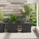 Vidaxl vierkante bloempot 24 st zwart 33 x 33 x 26 cm kunststof