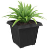 Vidaxl vierkante bloempot 24 pcs zwart 33 x 33 x 26 cm kunststof