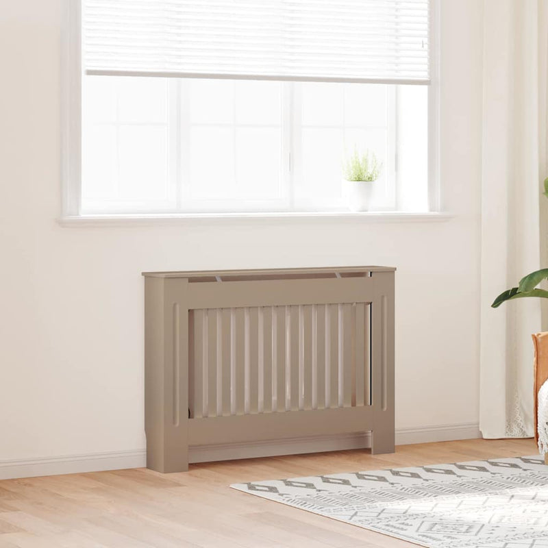 Vidaxl radiatorafdekking 2 pcs bruin 112 x 19 x 81,5cm bewerkt hout