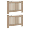 Vidaxl radiatorafdekking 2 pcs bruin 112 x 19 x 81,5cm bewerkt hout