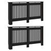 Vidaxl radiatorafdekking 2 pcs zwart 152 x 19 x 81,5cm bewerkt hout