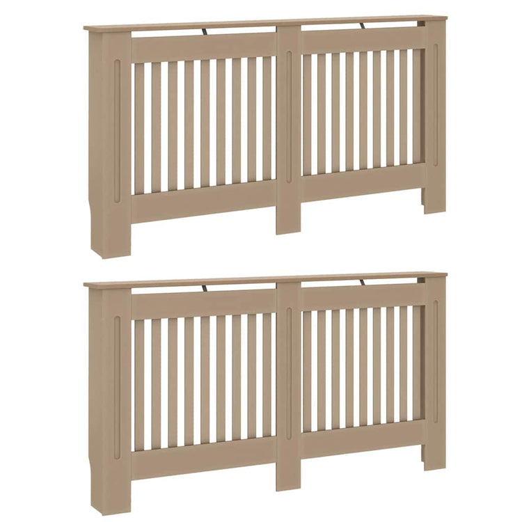 Vidaxl radiatorafdekking 2 st sonoma eiken 152 x 19 x 81,5 cm