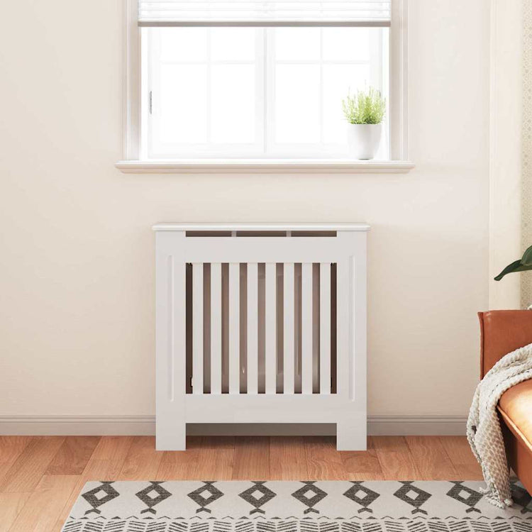 Vidaxl radiatorafdekking 2 st wit 78 x 19 x 81,5cm bewerkt hout