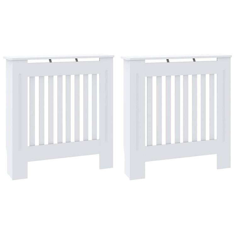 Vidaxl radiatorafdekking 2 st wit 78 x 19 x 81,5cm bewerkt hout