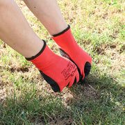Vidaxl werkhandschoenen 12 st rood en zwart 10 xl latexcoating - afbeelding 1