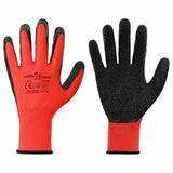 Vidaxl werkhandschoenen 24 st rood en zwart 10 xl latexcoating - afbeelding 2