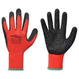 Vidaxl werkhandschoenen 12 st rood en zwart 11 xxl latexcoating - afbeelding 2