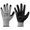 Vidaxl werkhandschoenen 12 pcs grijs en zwart 8 m polyester