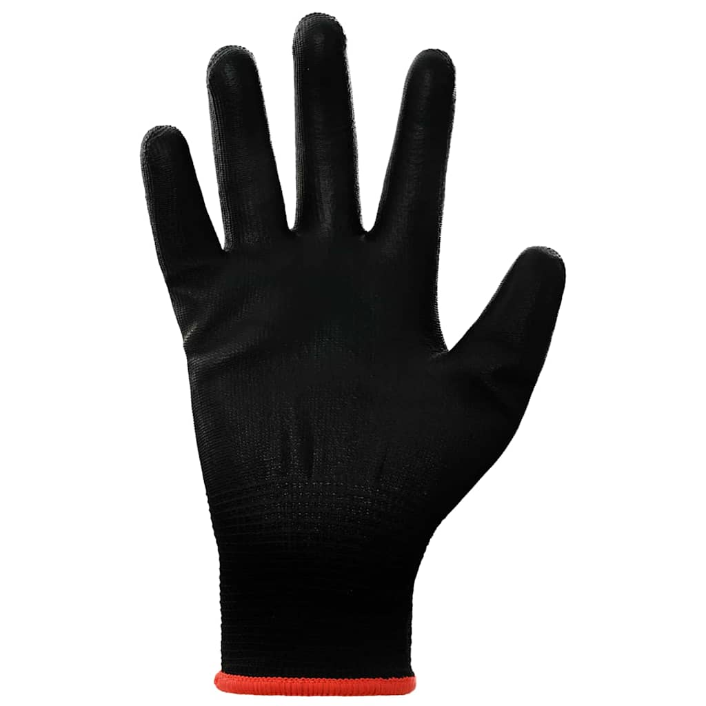 Vidaxl werkhandschoenen 24 pcs zwart 7 s polyester