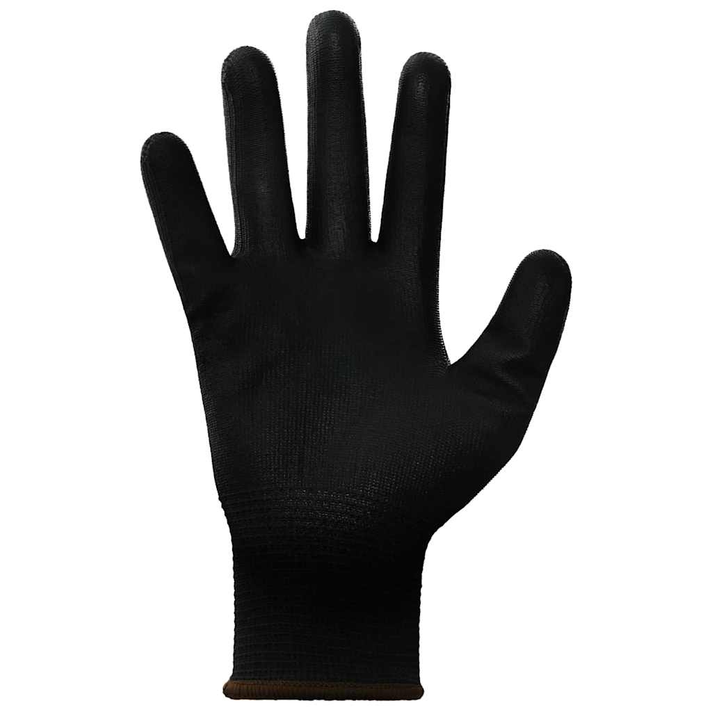 Vidaxl werkhandschoenen 24 pcs zwart 8 m polyester