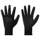 Vidaxl werkhandschoenen 12 st zwart 10 xl polyester - afbeelding 1