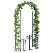 Vidaxl tuin boog zwart 102 x 50 x 218 cm staal - afbeelding 3