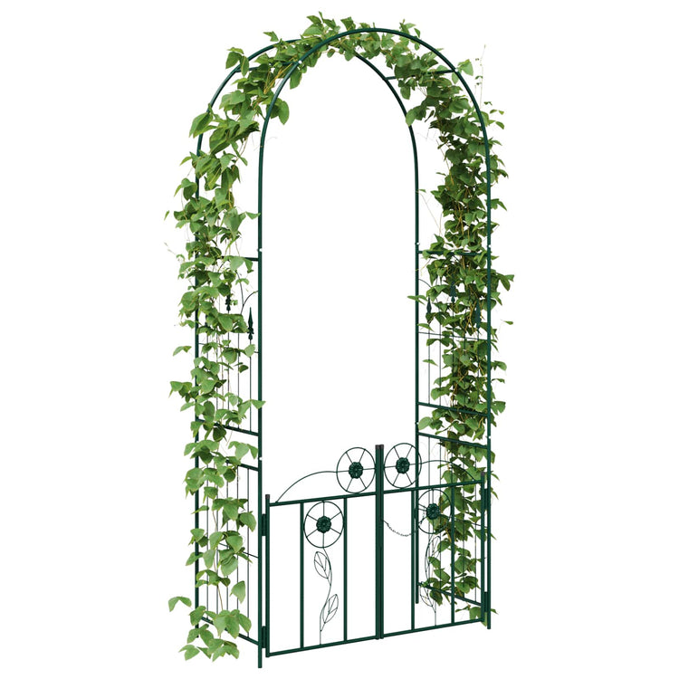 Vidaxl tuin boog groen 102 x 50 x 218 cm staal