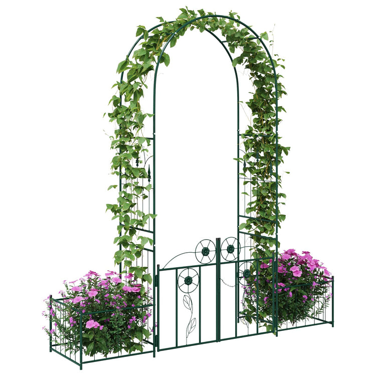 Vidaxl tuin boog groen 203 x 50 x 218 cm staal
