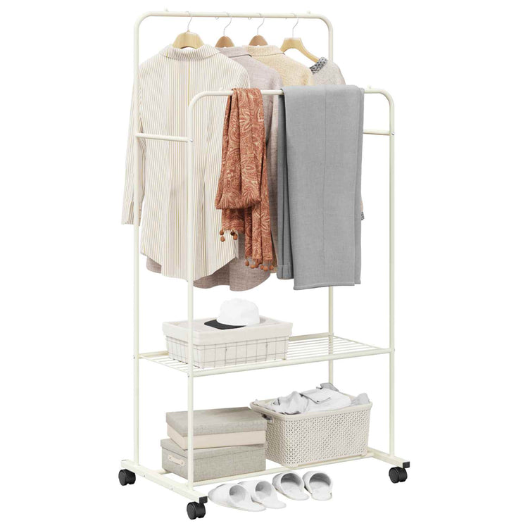Vidaxl kledingrek wit 80 x 53 x 156 cm