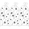 Vidaxl tuinhek met slot 3 pcs zwart 112 x 39,5 cm staal