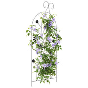 Vidaxl tuinhek 3 st zwart 112 x 39,5 cm staal - afbeelding 3