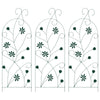 Vidaxl tuinhek 3 pcs groen 112 x 39,5 cm staal