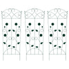 Vidaxl tuinhek 3 pcs groen 110,5 x 42,5 cm staal