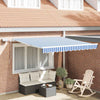 Vidaxl inklapbaar zonnescherm blauw en wit 350 x 250 cm
