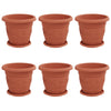Vidaxl plantenpotten 6 pcs baksteenrood ø 26 x 21.5 cm kunststof
