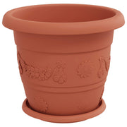 Vidaxl plantenpotten 24 st baksteenrood ø 30 x 25 cm kunststof - afbeelding 2