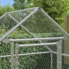 Vidaxl kippenhok zilver 170 x 100 x 177 cm gegalvaniseerd staal