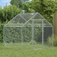 Vidaxl kippenhok zilver 200 x 170 x 177 cm gegalvaniseerd staal