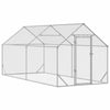 Vidaxl kippenhok zilver 400x170x177cm gegalvaniseerd staal