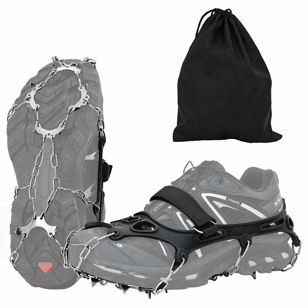 Vidaxl ijs-klemmen voor schoenen zwart l