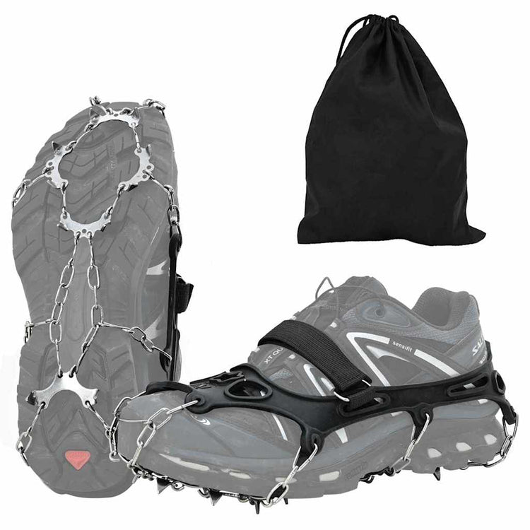 Vidaxl ijs-klemmen voor schoenen zwart l