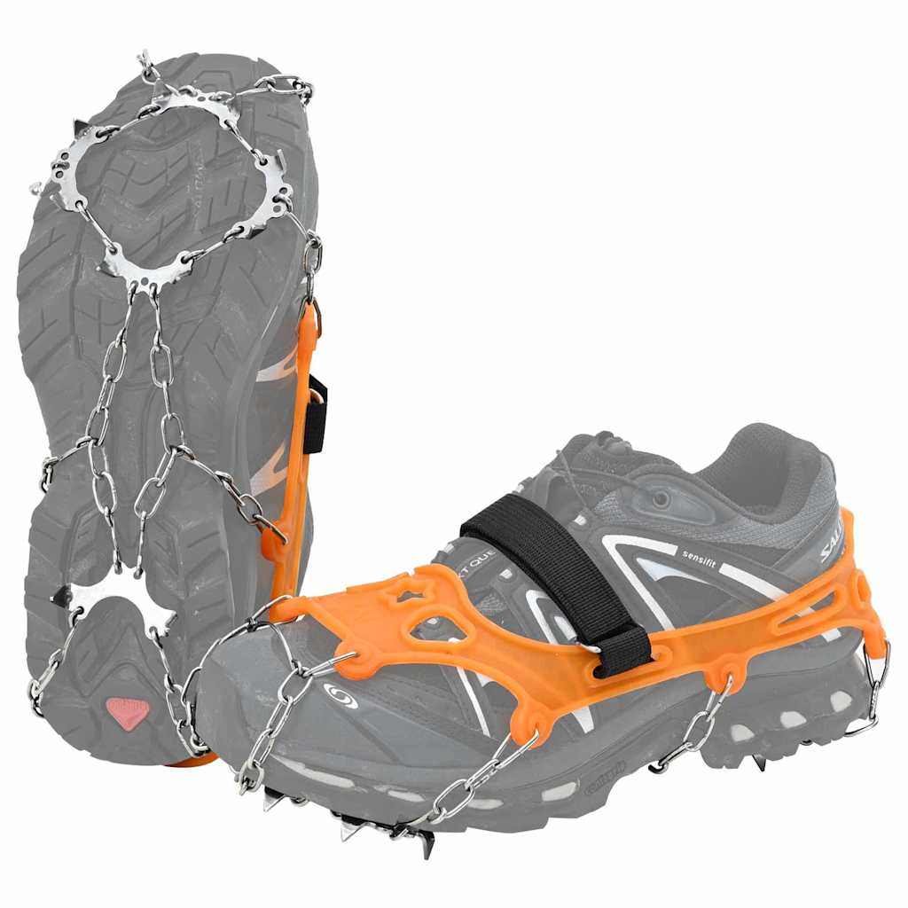 Vidaxl ijs-klemmen voor schoenen oranje xl