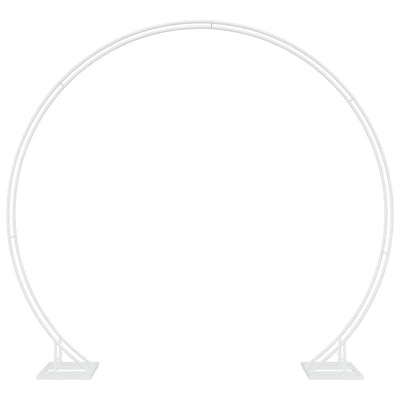 Vidaxl trouwrand wit 220 x 45 x 200 cm staal