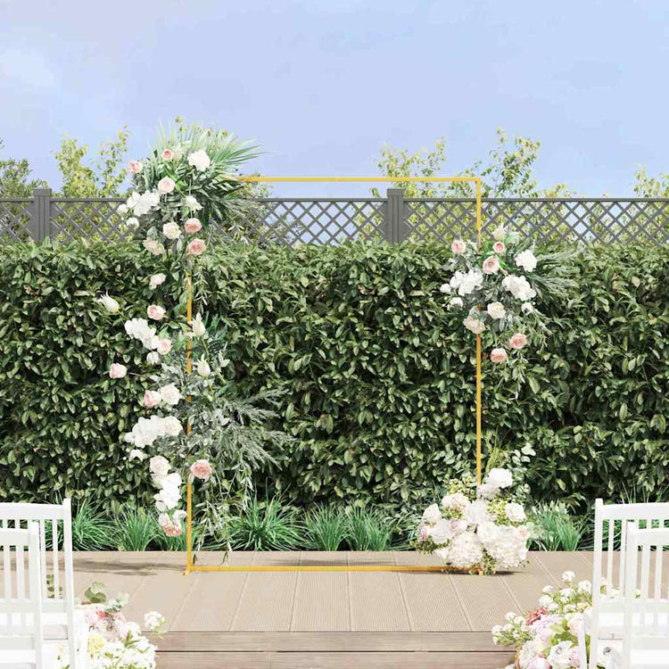 Vidaxl trouwrand goud 150 x 49,5 x 200 cm staal