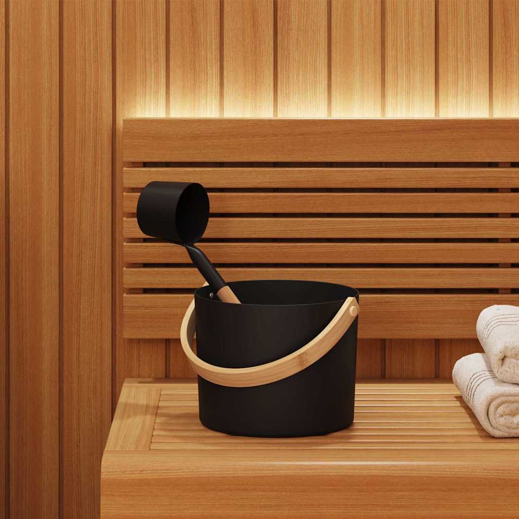 Vidaxl sauna accessoire set 2 pcs zwart