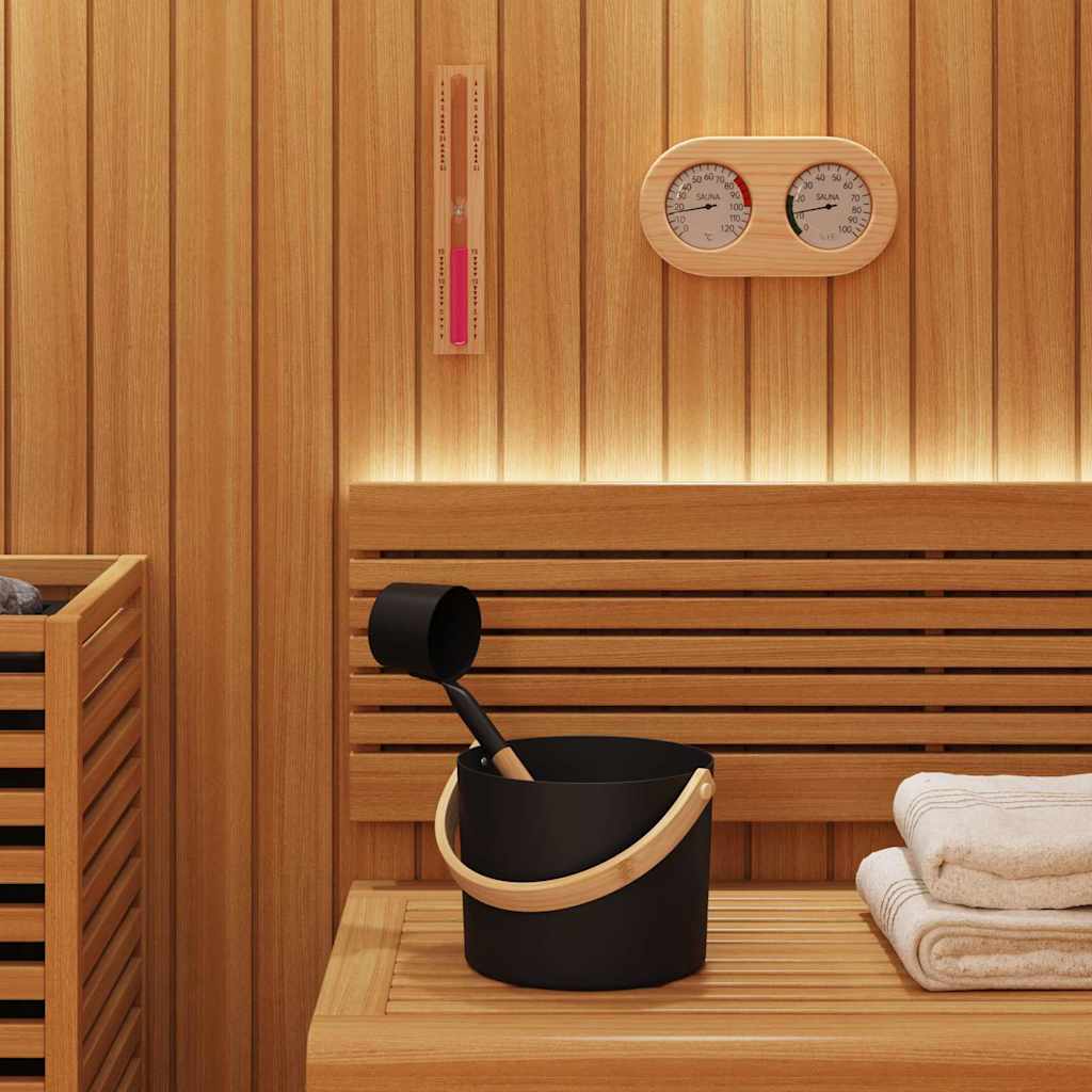 Vidaxl sauna accessoire set 4 pcs zwart