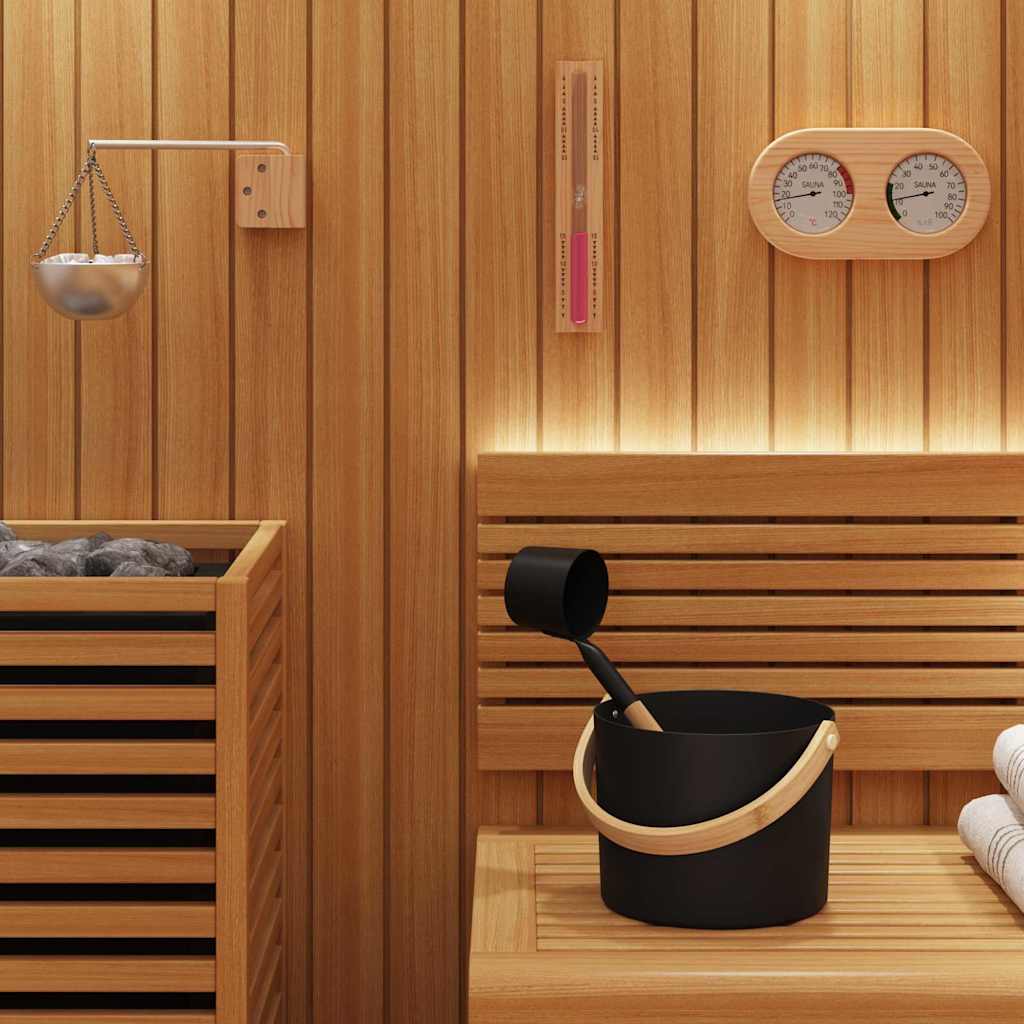 Vidaxl sauna accessoire set 5 pcs zwart