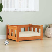 Vidaxl hondenbed 55 x 45 x 28 cm massief grenenhout wasbruin - afbeelding 1