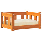 Vidaxl hondenbed 55 x 45 x 28 cm massief grenenhout wasbruin - afbeelding 3