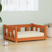 Vidaxl hondenbed wasbruin 65,5 x 50 x 28 cm massief grenenhout - afbeelding 1