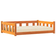 Vidaxl hondenbed 100 x 70 x 28 cm massief grenenhout wasbruin - afbeelding 3