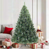 Vidaxl kunst kerstboom met geveerde takken, sneeuw bedekt groen 180 cm