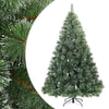 Vidaxl kunst kerstboom met geveerde takken, sneeuw bedekt groen 210 cm